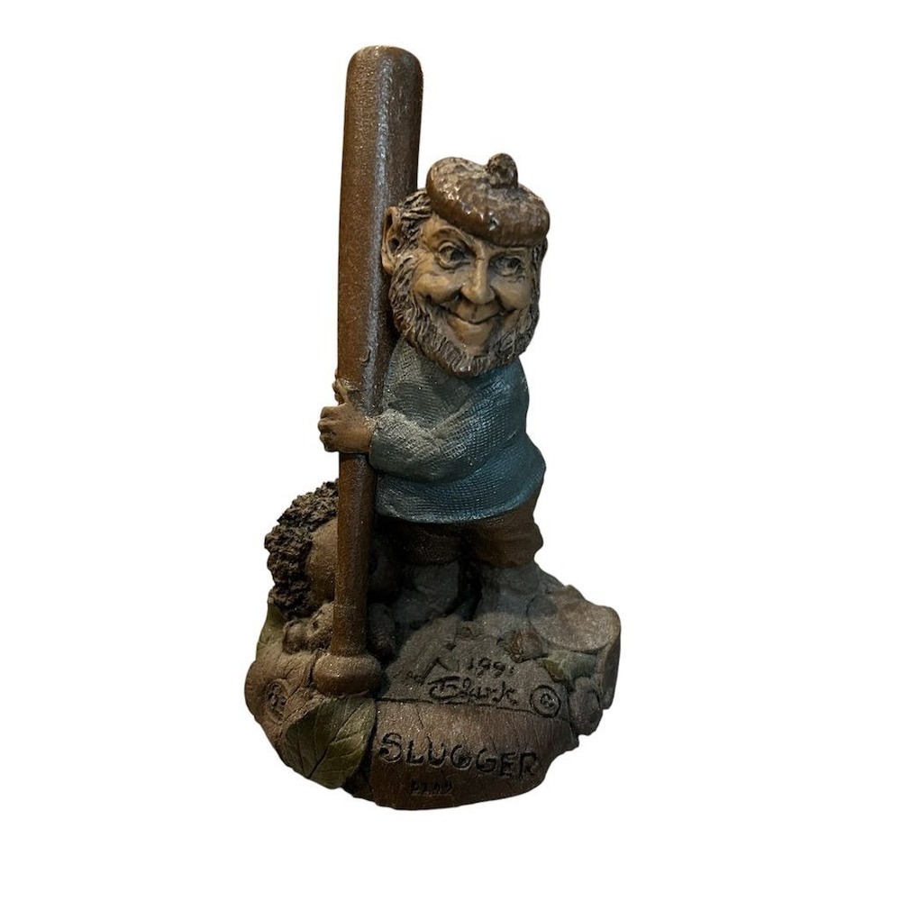 Tom Clark "Slugger" 1991 Baseball Gnome Figurine 5" Signed Original‎